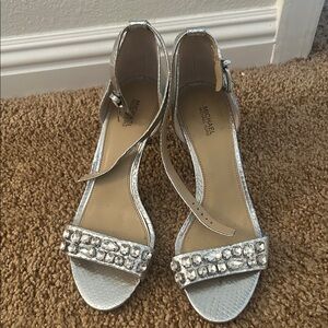 Michael Kors Silver Embellished Heels